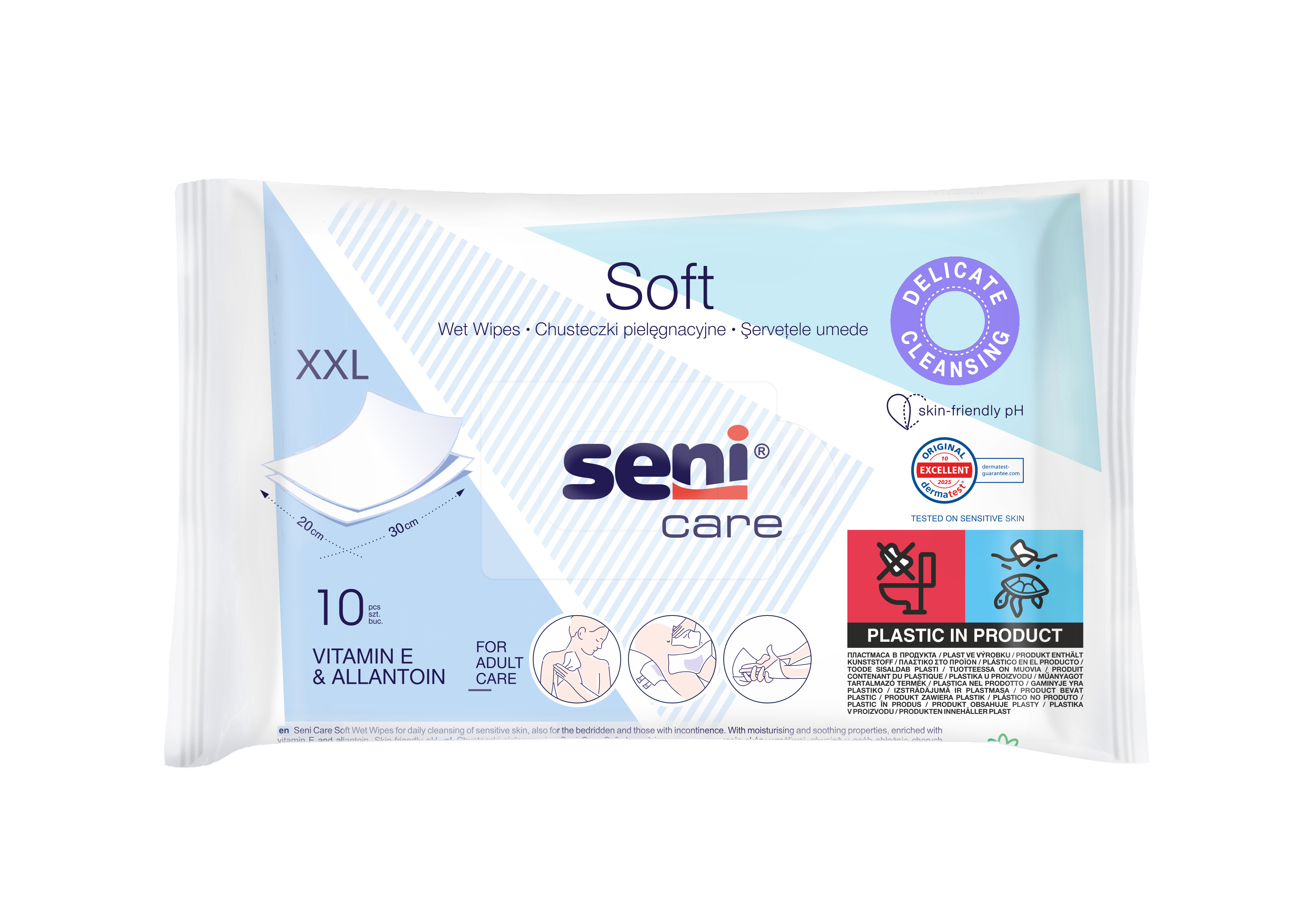 Seni Care Soft Chusteczki pielęgnacyjne, 10 sztuk