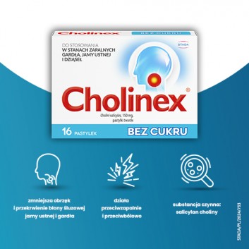 CHOLINEX SUGARFREE - 16 past. do ssania