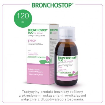 Bronchostop Duo syrop na kaszel suchy - 120 ml  - cena, opinie, dawkowanie