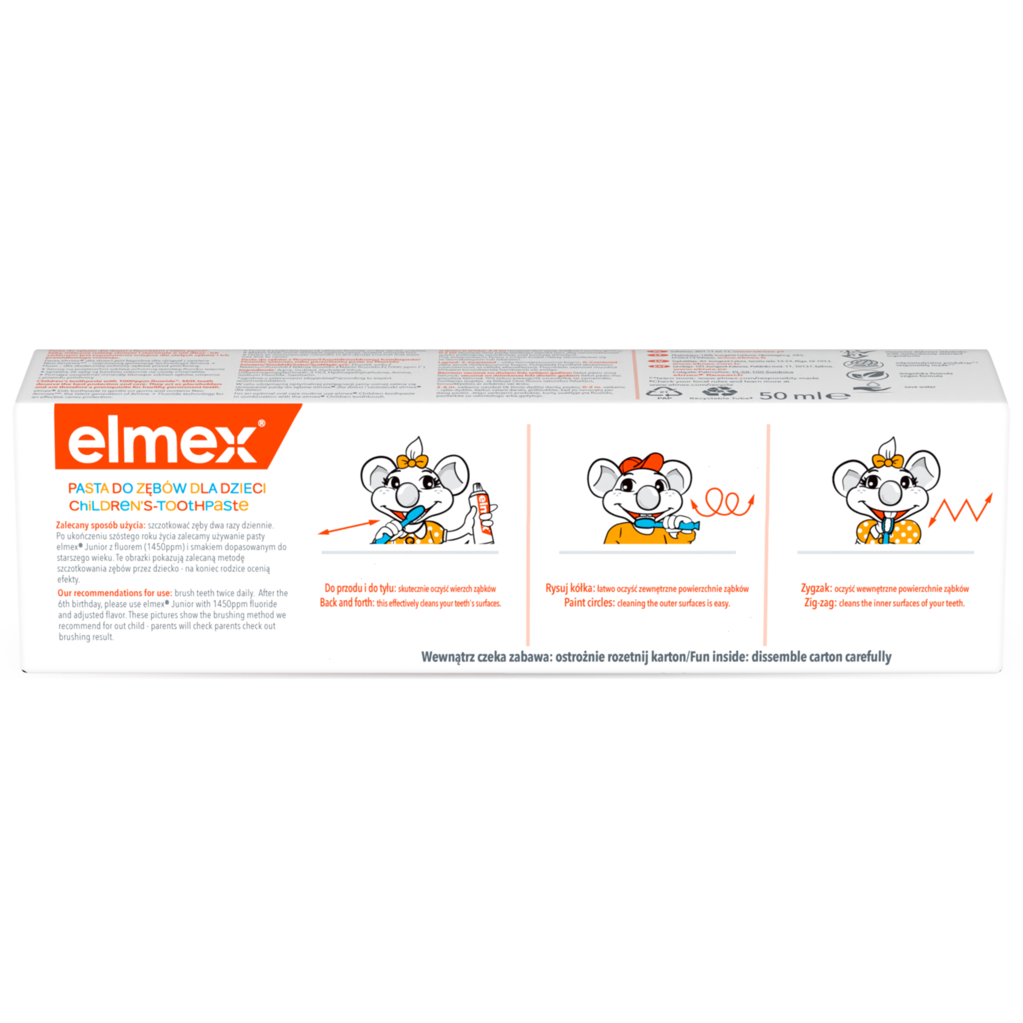 Elmex, pasta do zębów dla dzieci 0-6 lat, 50 ml
