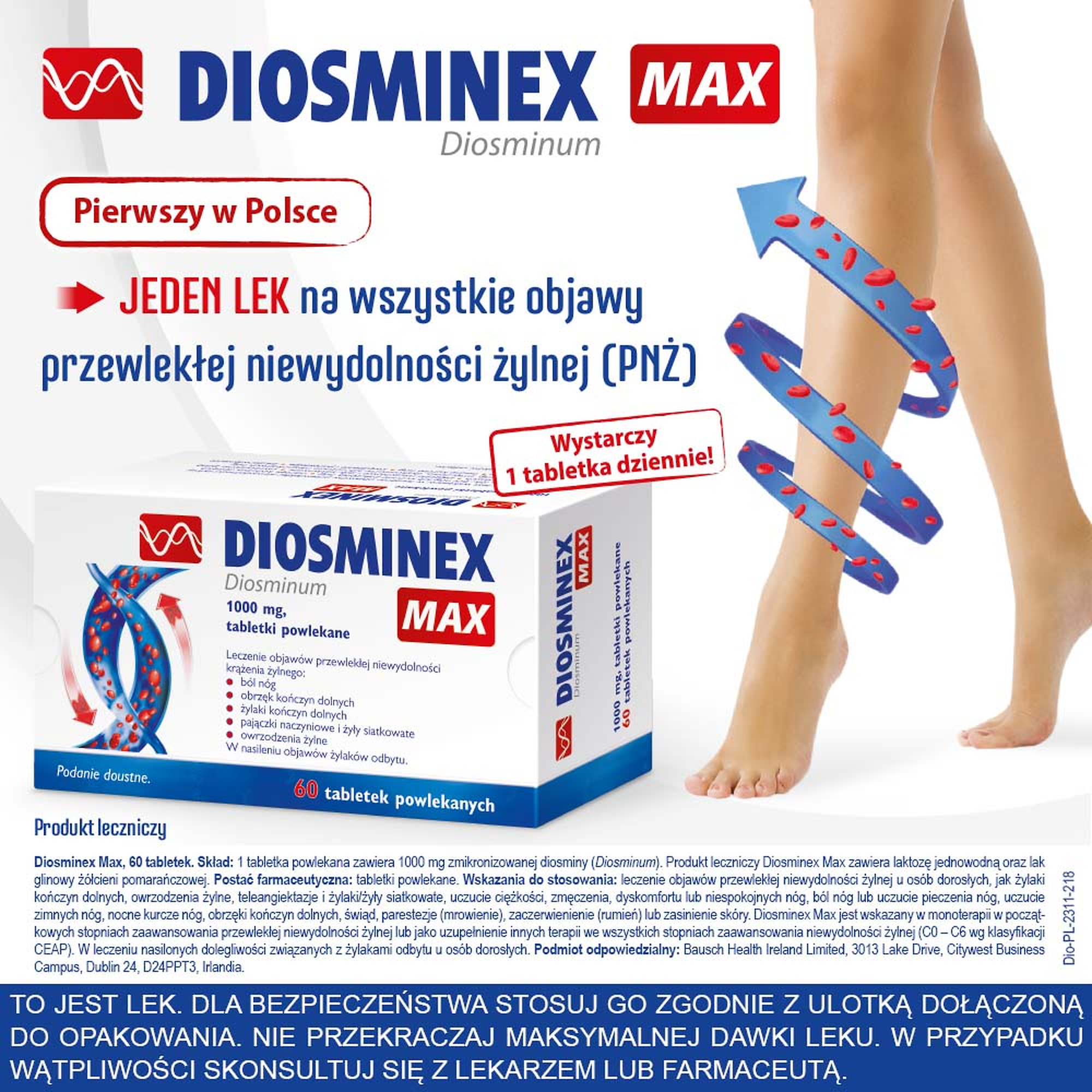 Diosminex Max 1000 mg 60 tabletek