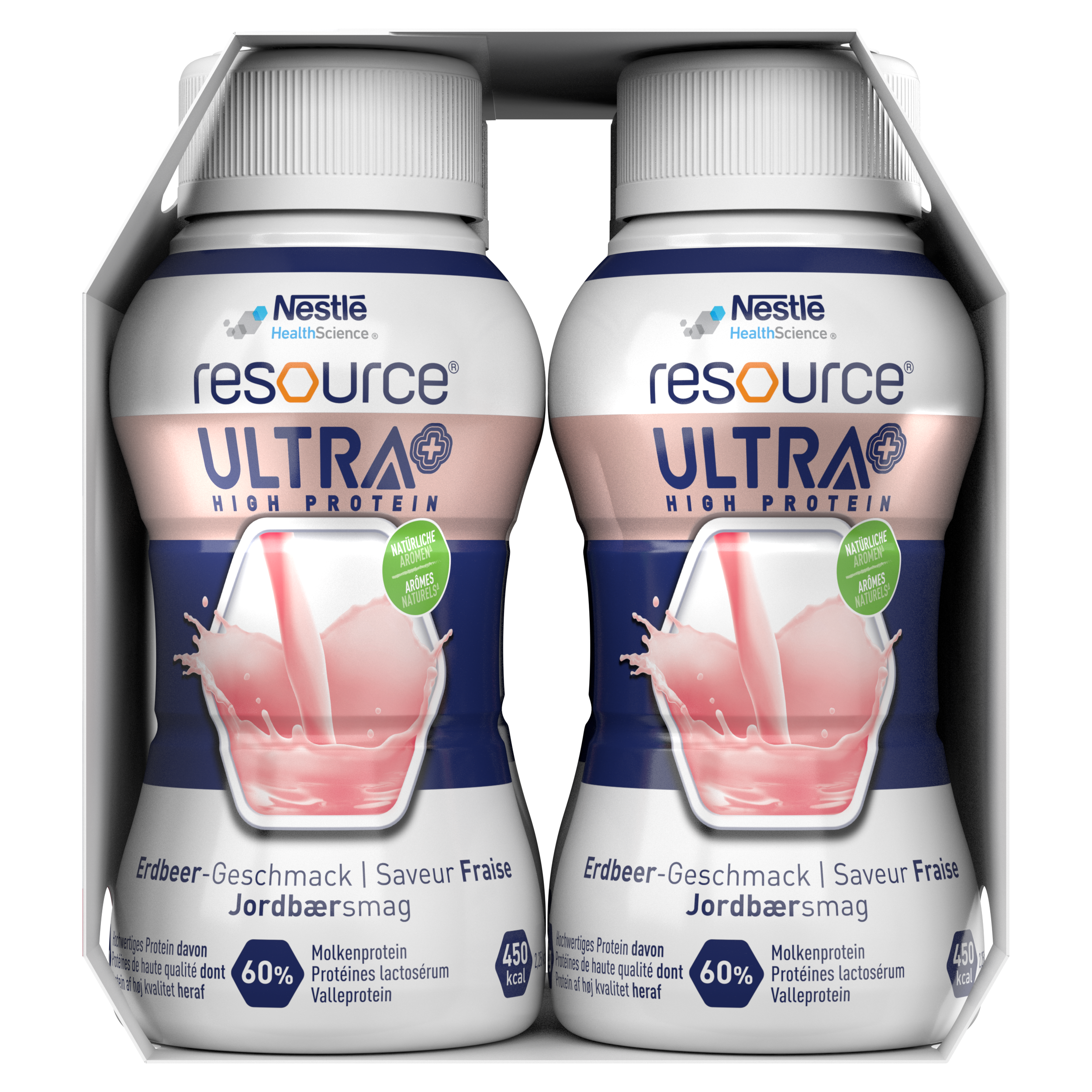 Nestle Resource Ultra + Truskawka, 4 x 200 ml