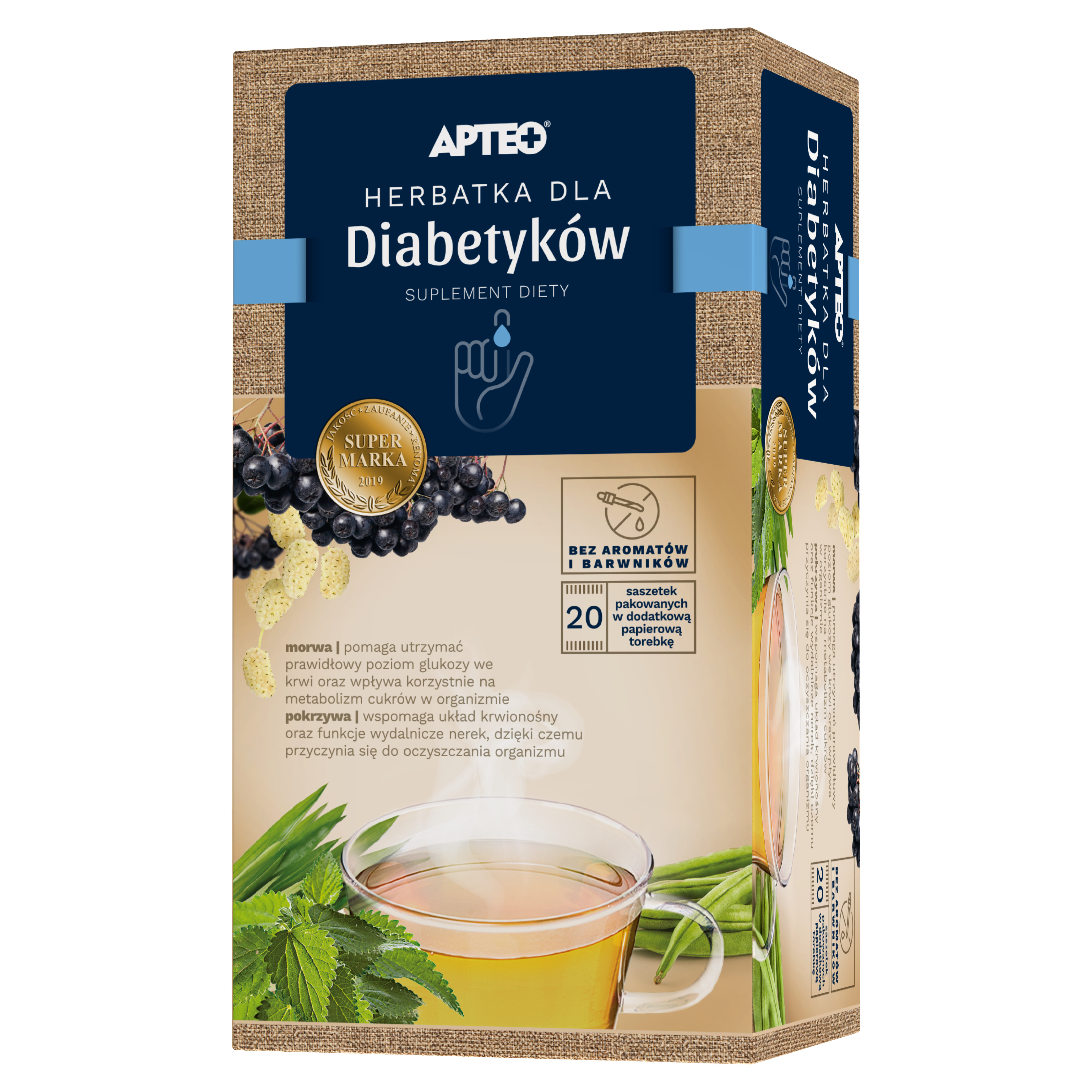 Apteo Natura Herbatka dla diabetyków 20 saszetek zdjęcie