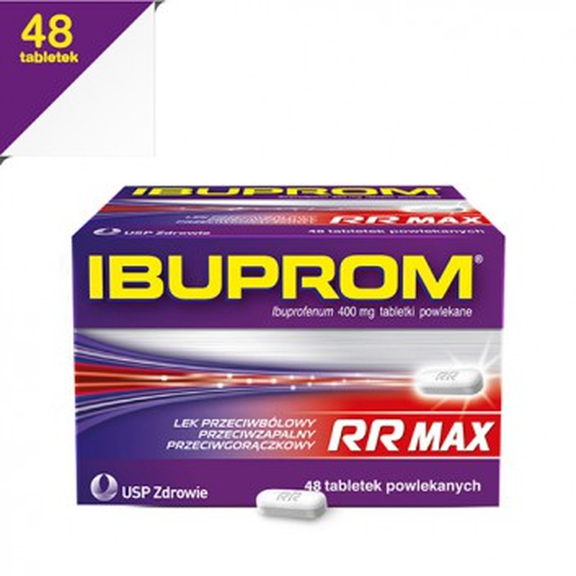 Ibuprom RR Max 400 mg, 48 tabletek powlekanych zdjęcie