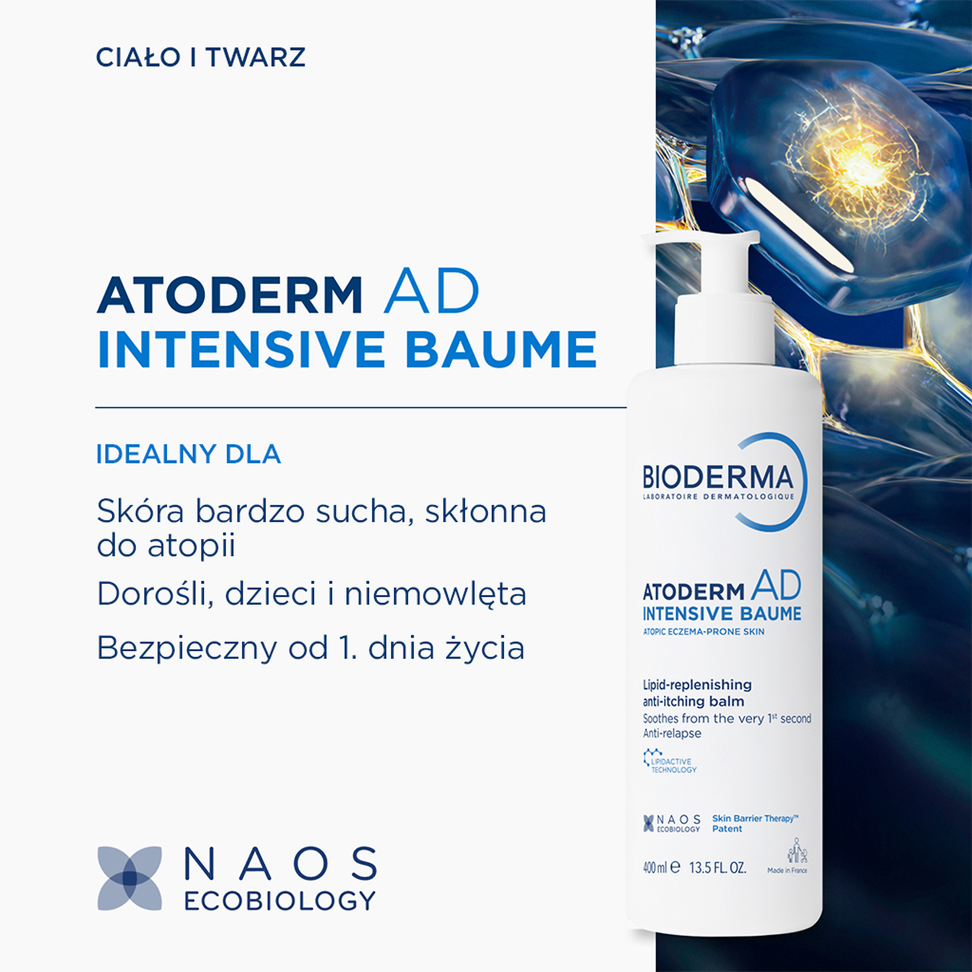 Bioderma Atoderm AD Intensive Baume Balsam do ciała, 400 ml