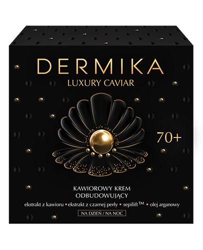 Dermika Luxury Caviar Kawiorowy Krem odbudowujący na dzień i na noc 70+, 50 ml, cena, opinie, stosowanie zdjęcie