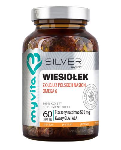 MyVita Silver 100% Olej z wiesiołka 500 mg, 60 kaps., cena, wskazania, składniki zdjęcie