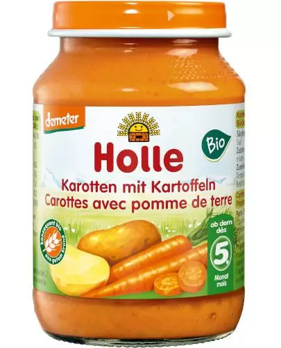 Holle Danie Bio marchewka z ziemniakami po 5 miesiącu 190 g zdjęcie