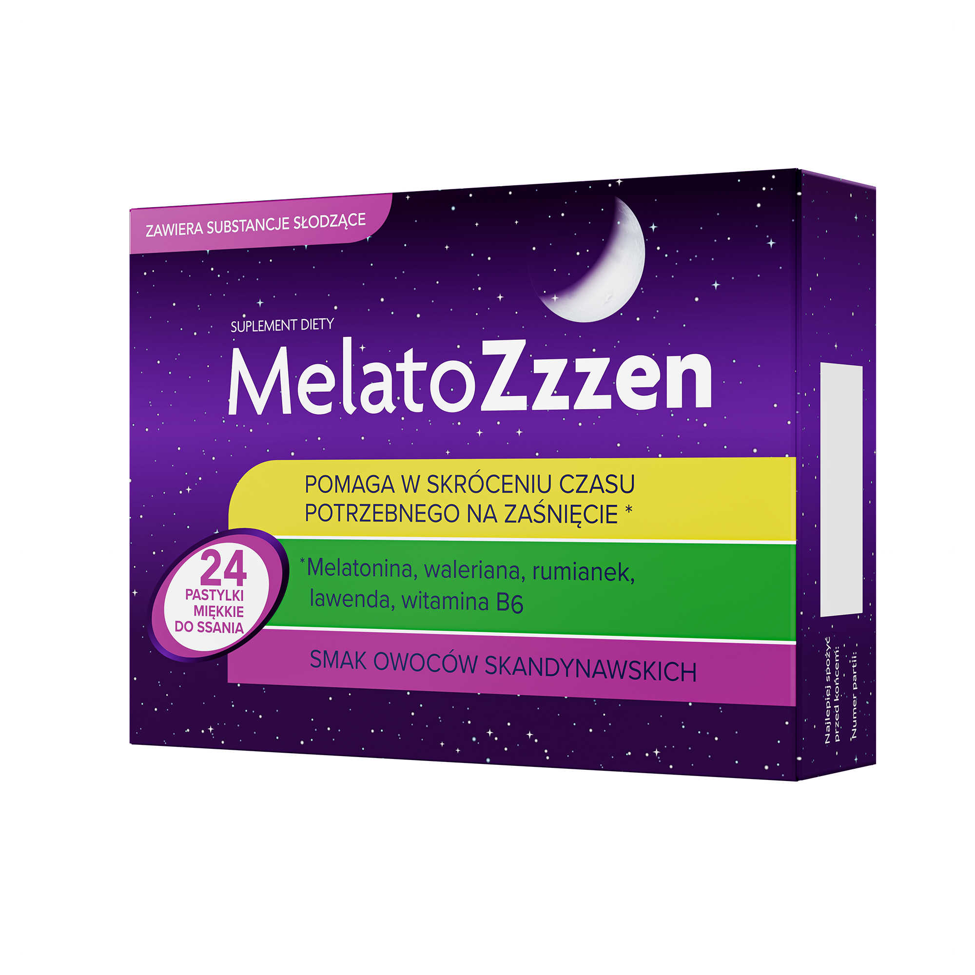MelatoZzzen, pastylki miękkie do ssania, 24 sztuki