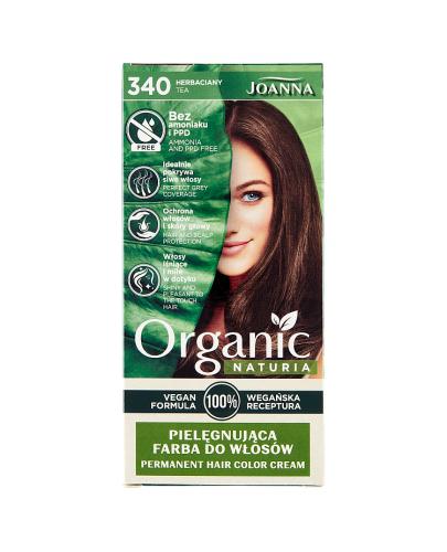 Joanna Organic Naturia Vegan Farba pielęgnująca do włosów 340 Herbaciany, 1 szt., cena, opinie, skład zdjęcie