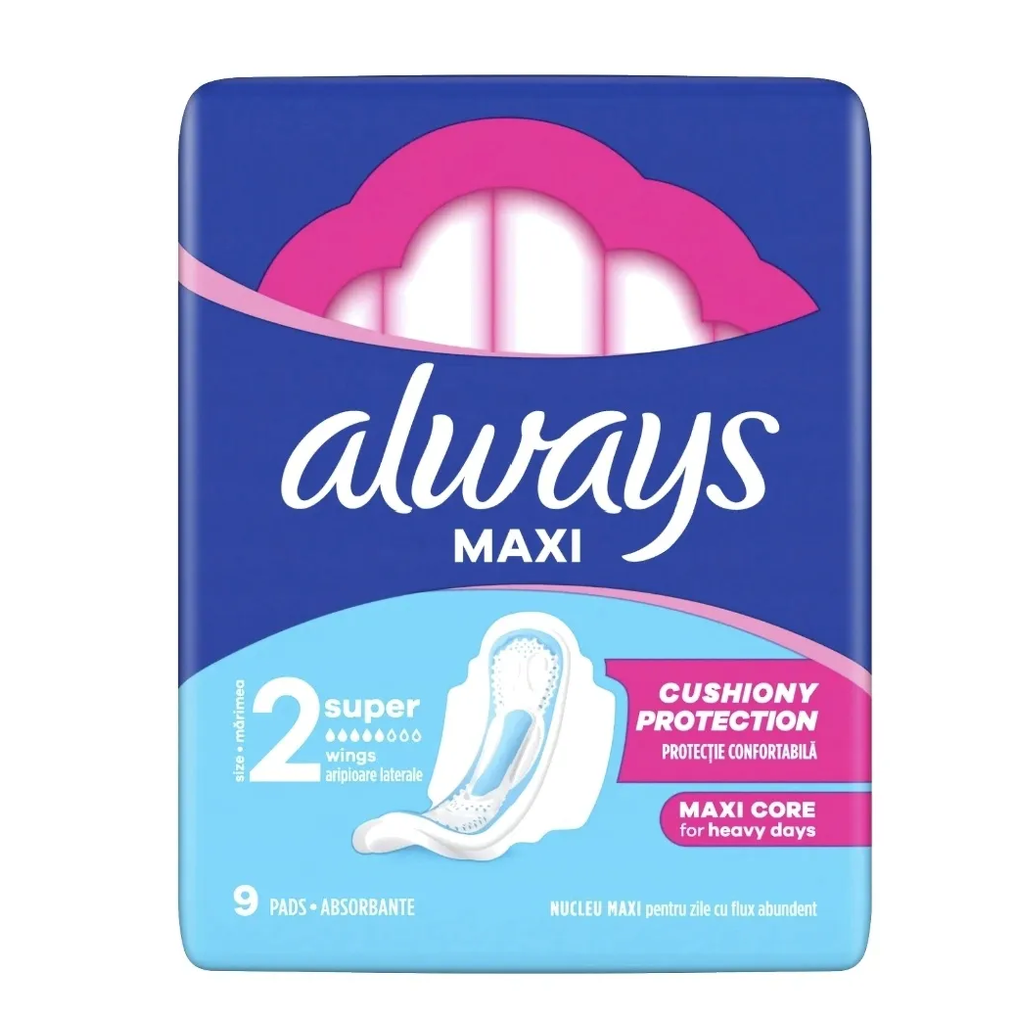 Always Classic Podpaski ze skrzydełkami Maxi, 9 sztuk zdjęcie