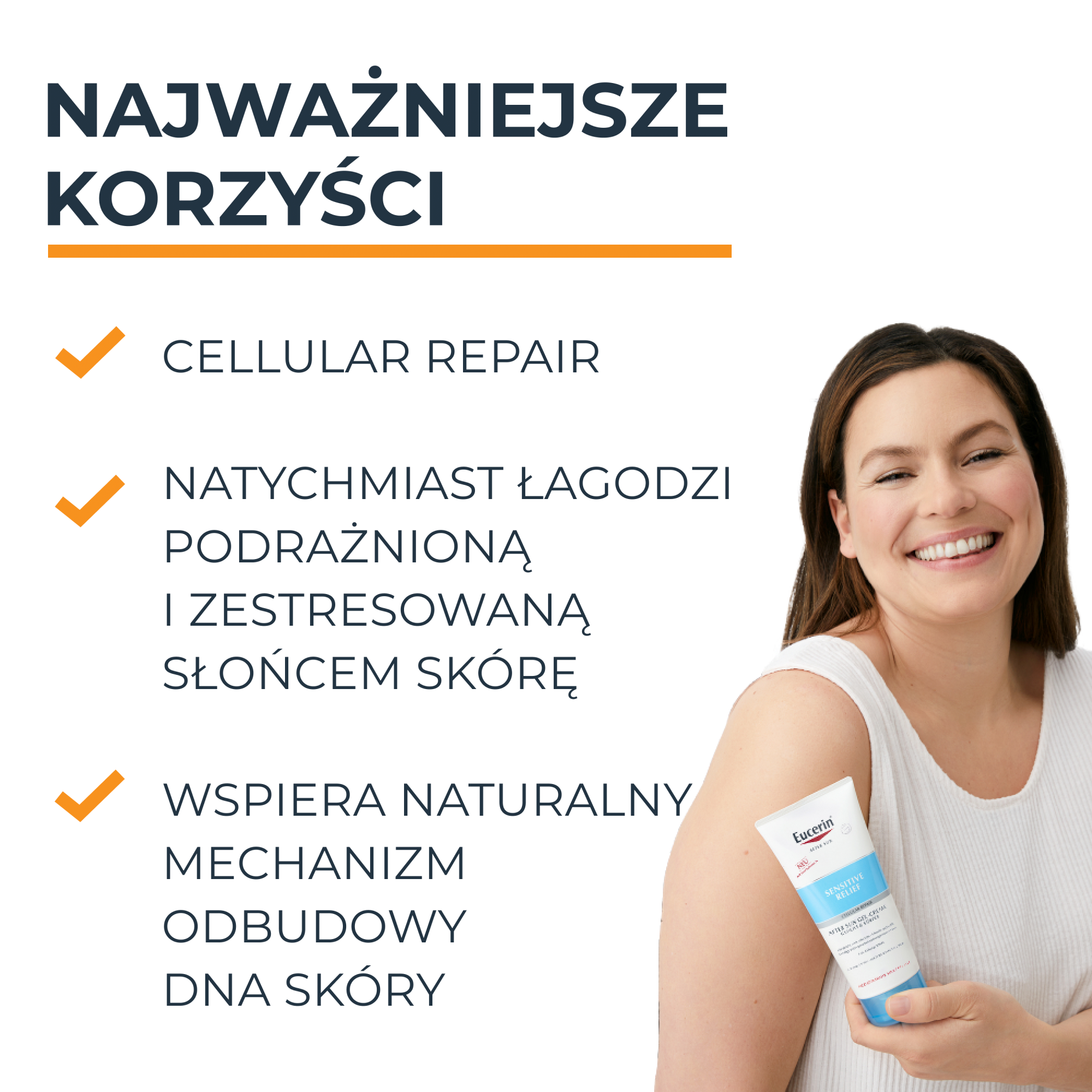 Eucerin After Sun, Żel-krem po opalaniu łagodzący, 200 ml
