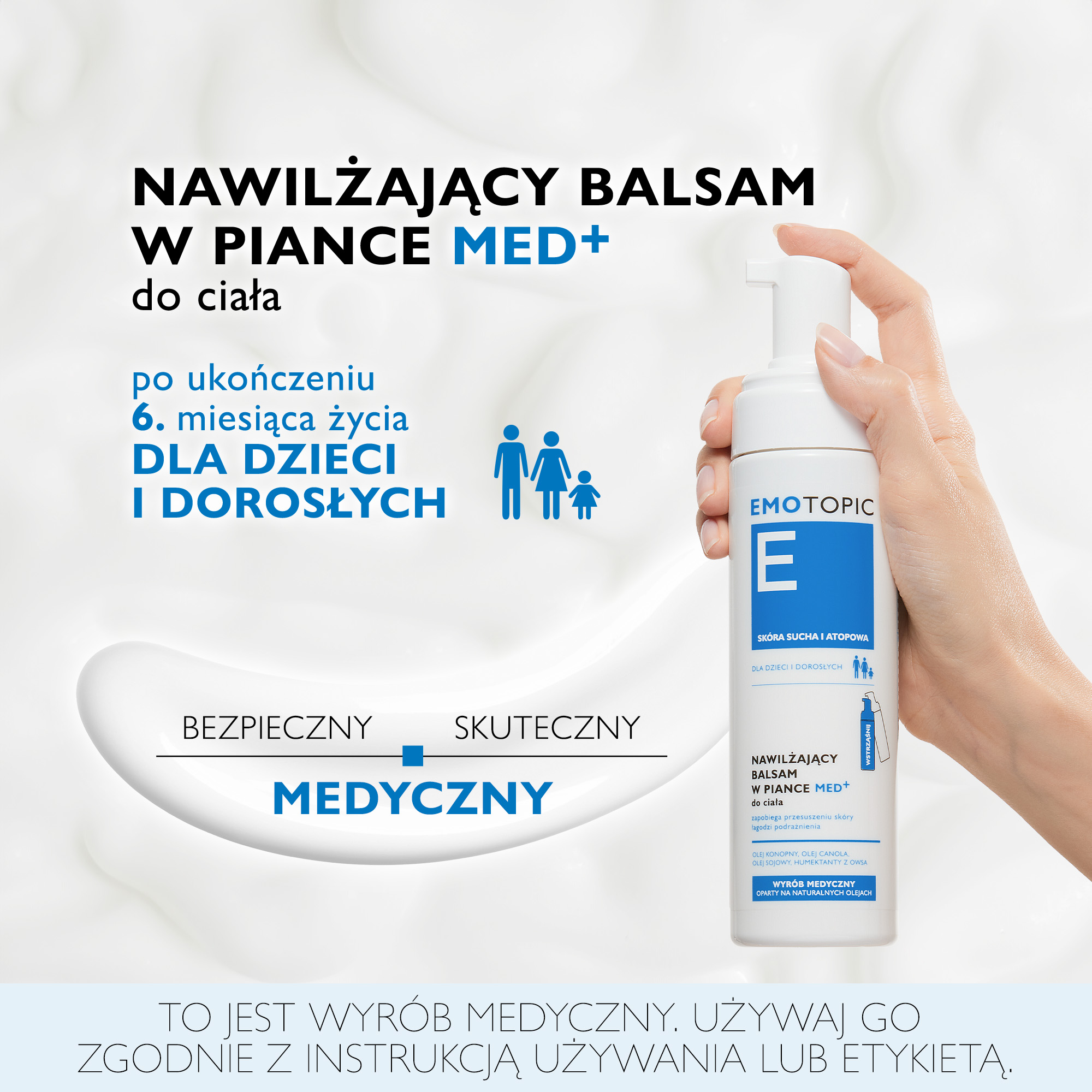 Emotopic nawilżający balsam w piance do ciała 200 ml