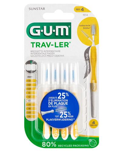 Sunstar GUM Trav-Ler Szczoteczki międzyzębowe 1,3 mm, 4 sztuki zdjęcie