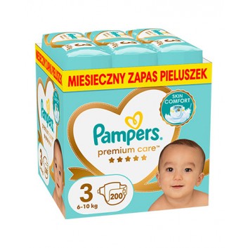 Pampers Premium Care pieluszki rozmiar 3, 6 kg - 10 kg, 200 sztuk