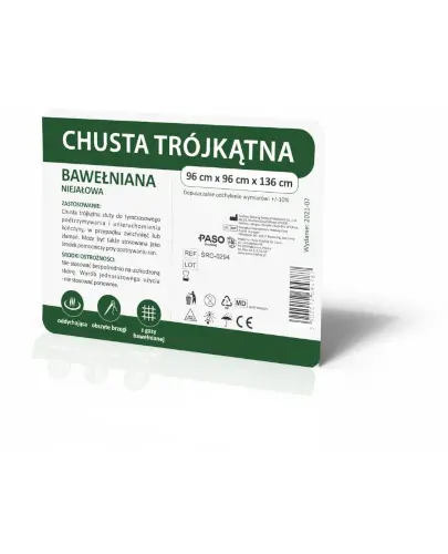Paso chusta trójkątna bawełniana niejałowa 1 sztuka zdjęcie