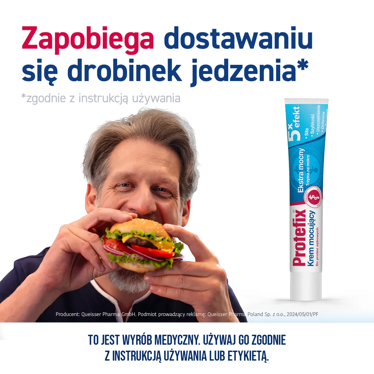 PROTEFIX Krem mocujący do protez zębowych - 47 g