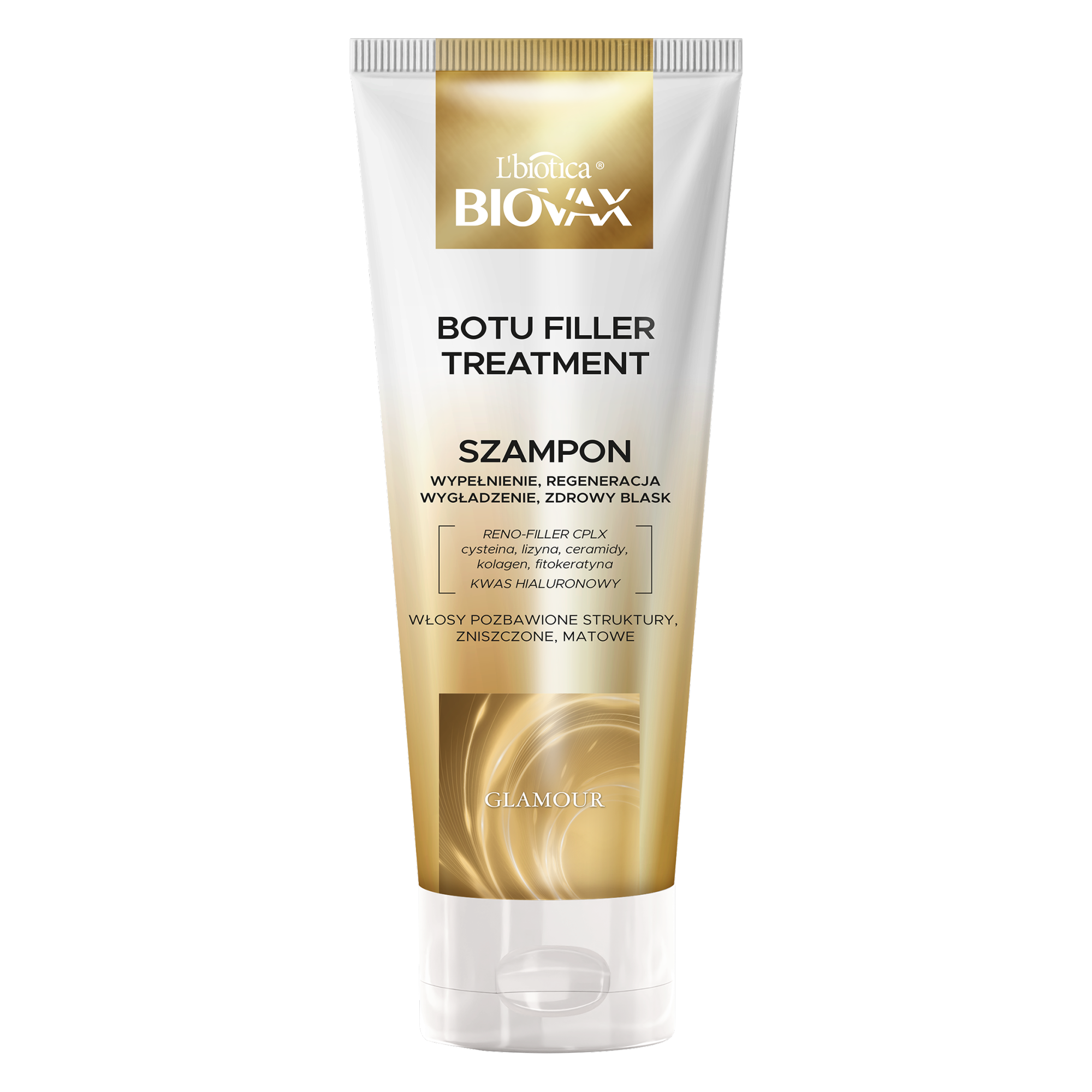 L'Biotica Biovax Glamour Botu Filler Treatment Szampon wypełniająco-wygładzający, 200 ml zdjęcie