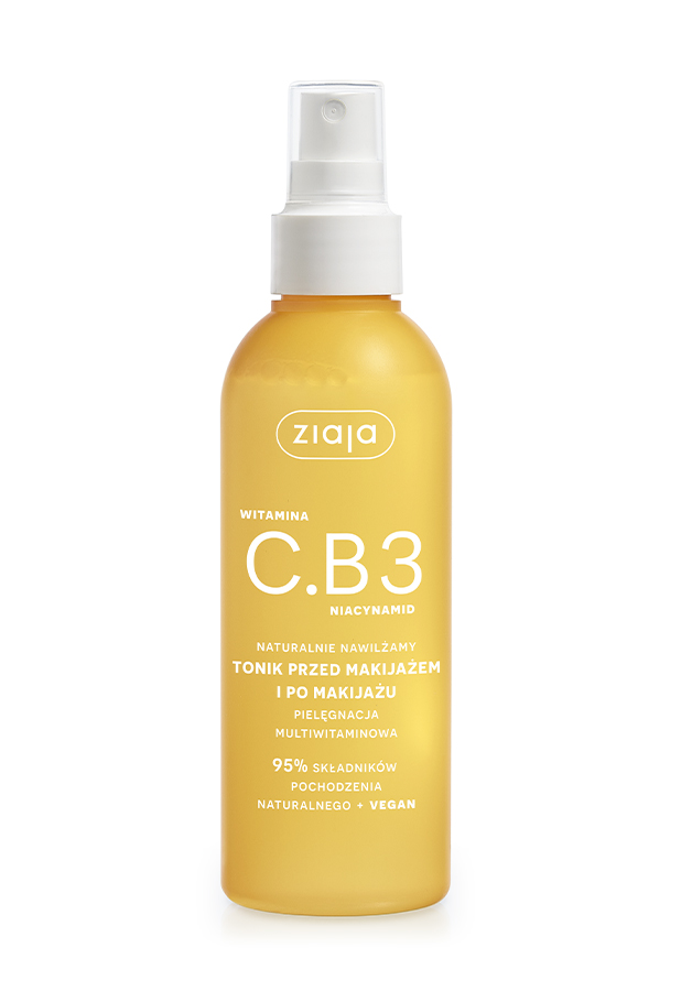 Ziaja Witamina C.B3 Niacynamid naturalnie nawilżamy tonik przed makijażem i po makijażu 190 ml zdjęcie