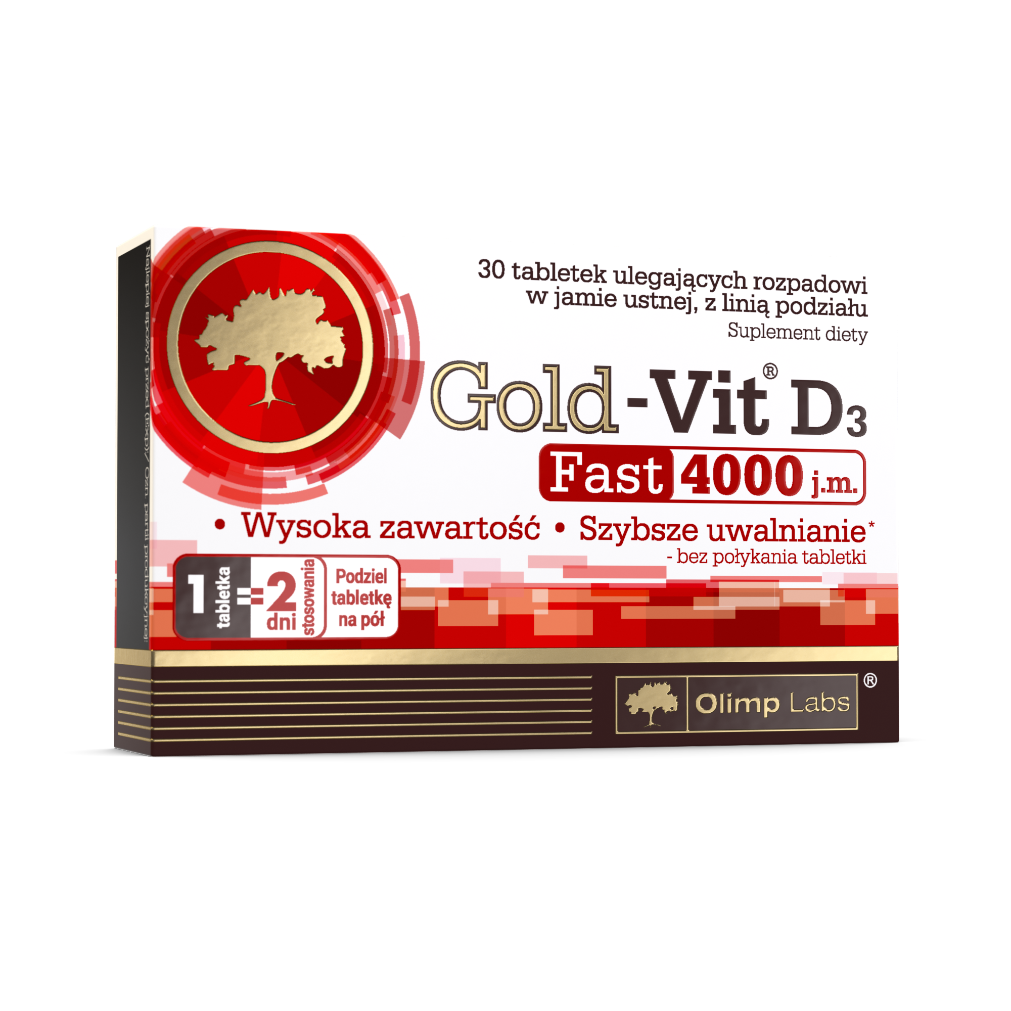 Olimp, Gold-Vit D3 Fast 4000 IU, tabletki, 30 sztuk zdjęcie