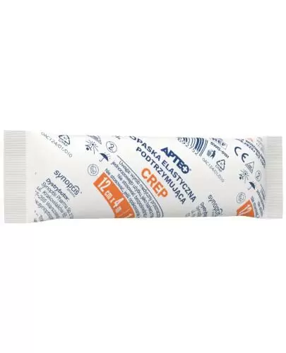 Apteo opaska elastyczna podtrzymująca Crep 12 cm x 4 m 1 sztuka zdjęcie