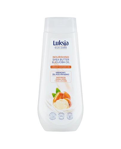 Luksja Silk Care Kremowy Żel pod prysznic Masło shea i Olej jojoba, 500 ml, cena, opinie, stosowanie zdjęcie