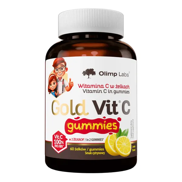 Olimp Labs, Gold Vit C Gummies smak cytrynowy, żelki, 60 sztuk zdjęcie