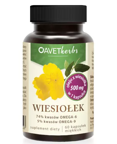 Avet Herbs Wiesiołek 60 kapsułek miękkich zdjęcie
