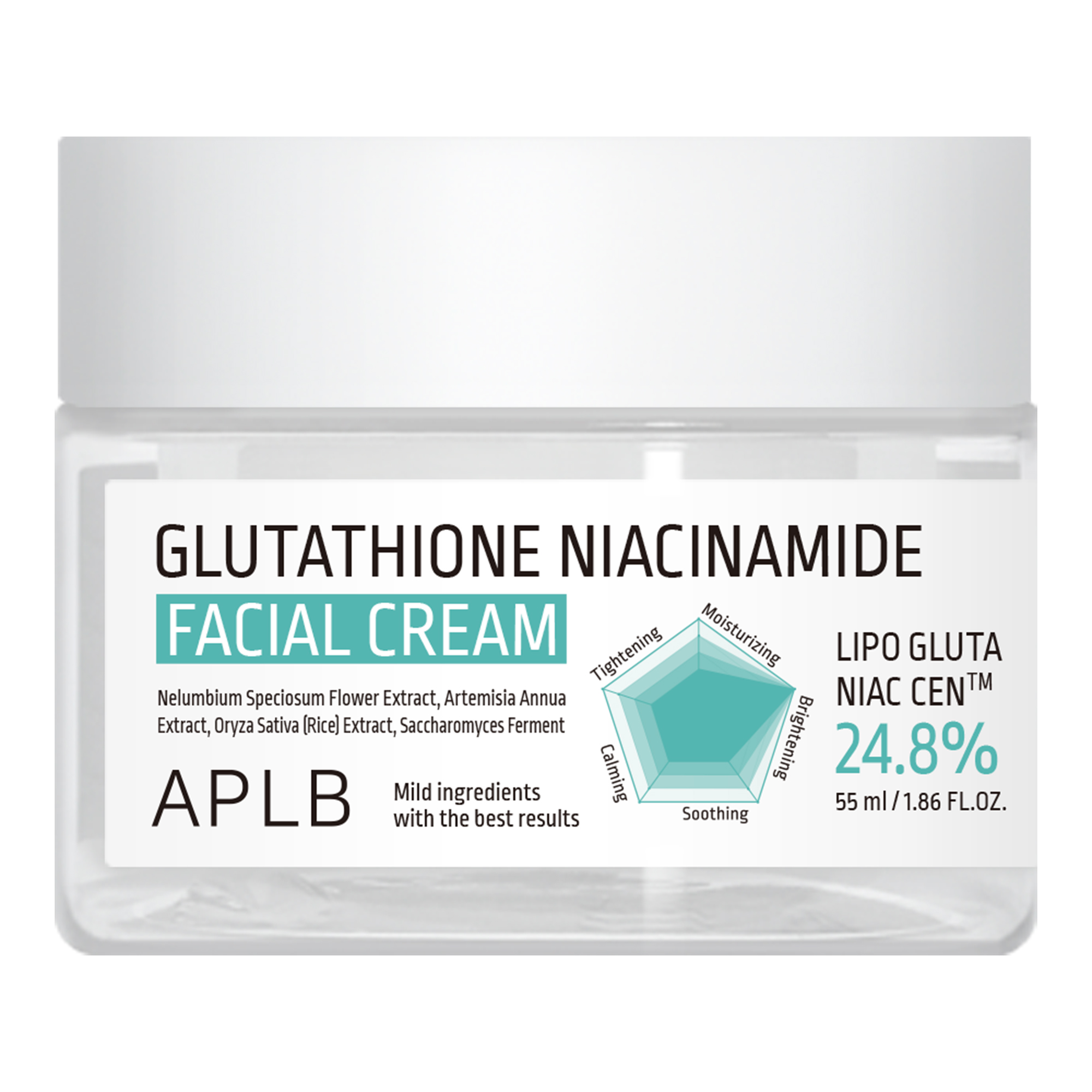 APLB Glutathione Niacinamide Facial Cream Krem rozjaśniający do twarzy z glutationem i niacynamidem, 55 ml zdjęcie