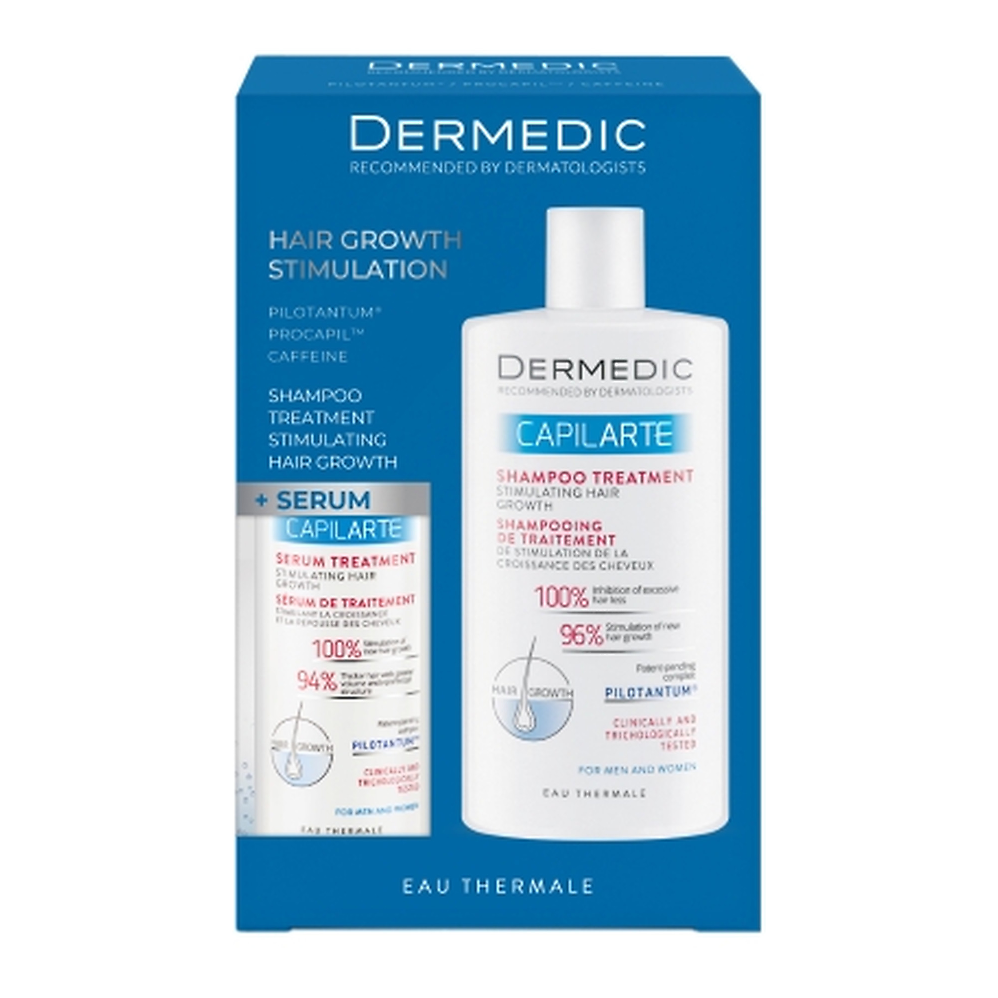 Dermedic Capilarte Zestaw Kuracja wzrost włosów Serum, 150 ml + Szampon, 300 ml zdjęcie