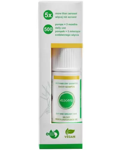 Ecocera naturalny suchy szampon Oily do włosów silnie przetłuszczających się 15 g zdjęcie