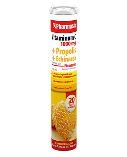 PHARMASIS Vitaminum C 1000 mg + Propolis + Echinacea - 20 tabl. musujących zdjęcie