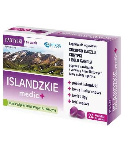 Islandzkie medic + Dla dorosłych i dzieci powyżej 4. roku życia - 24 pastylki do ssania - cena, opinie, stosowanie zdjęcie