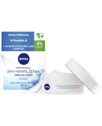 Nivea Odświeżający krem na dzień z witaminą E, cera normalna i mieszana, SPF15, 50 ml  zdjęcie