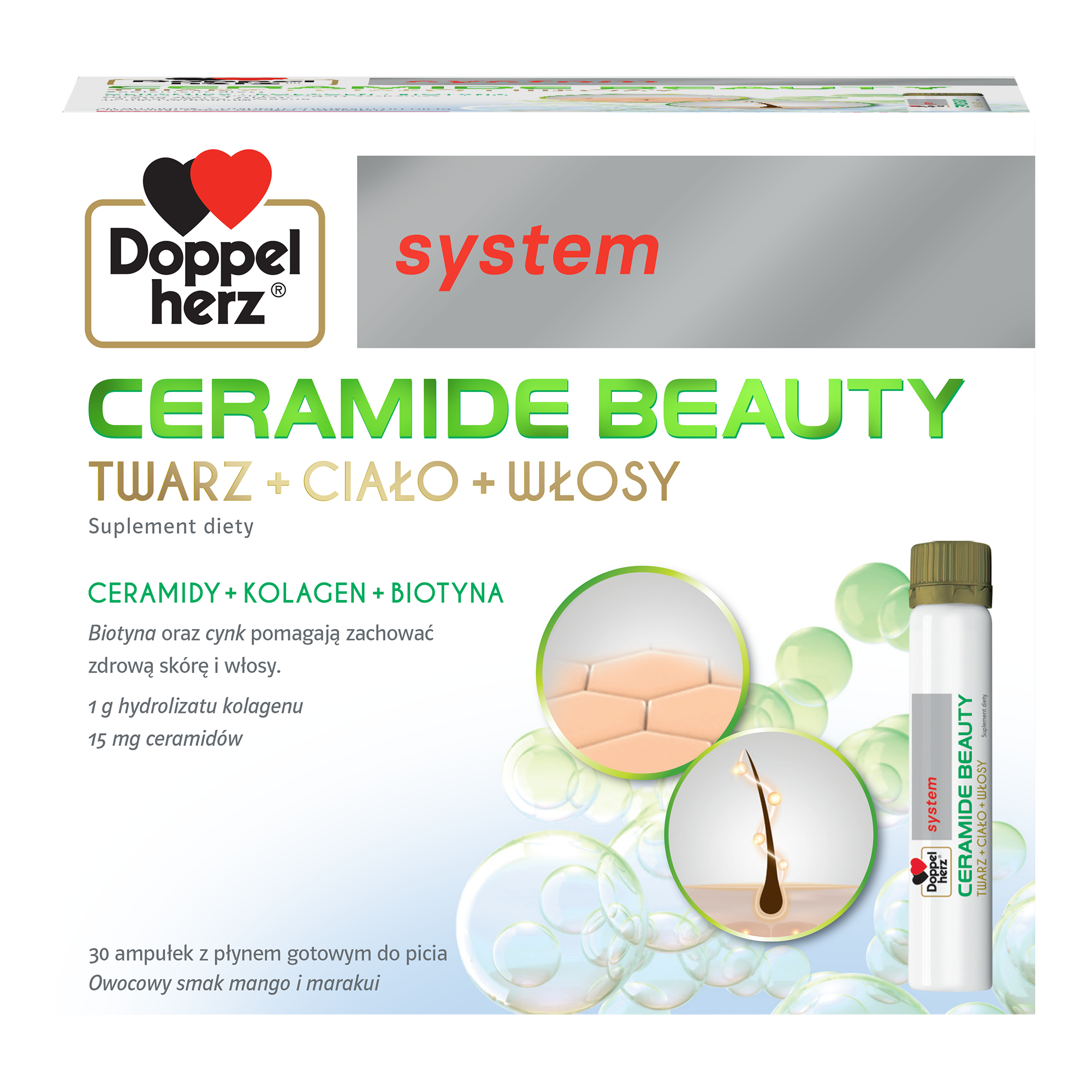 Doppelherz System, Ceramide Beauty, 25 ml x 30 ampułek zdjęcie