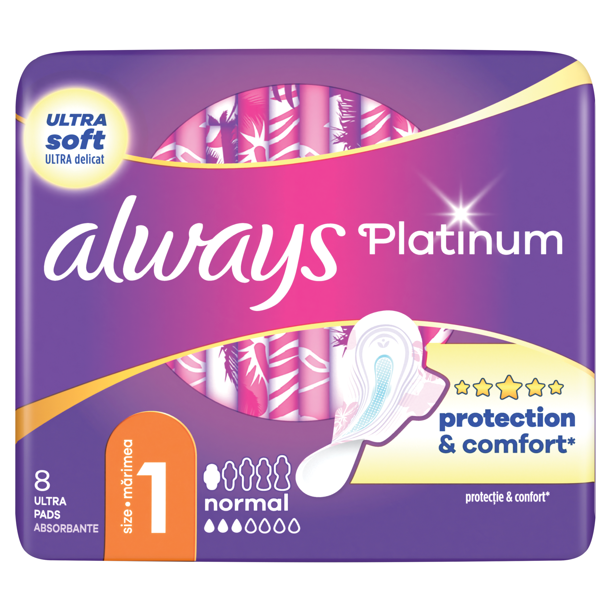 Always Platinum Normal 1 Podpaski ze skrzydełkami, 8 sztuk zdjęcie