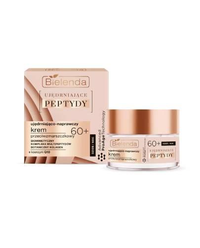 Bielenda Ujędrniające Peptydy, Krem ujędrniająco-naprawczy przeciwzmarszczkowy 60+dzień/noc, 50 ml zdjęcie