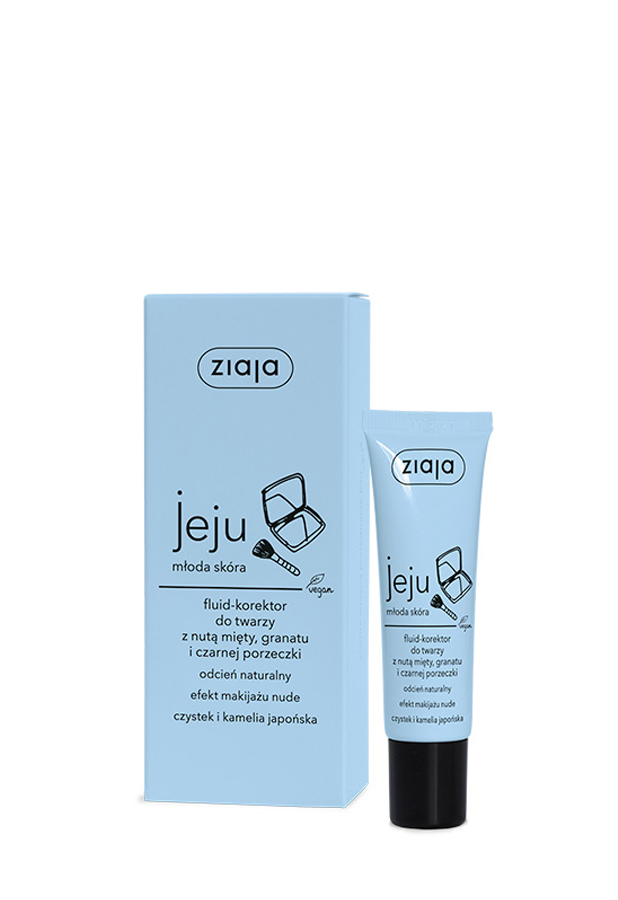 ZIAJA JEJU MŁODA SKÓRA Fluid korektor do twarzy - 30 ml - cena, stosowanie, opinie  zdjęcie