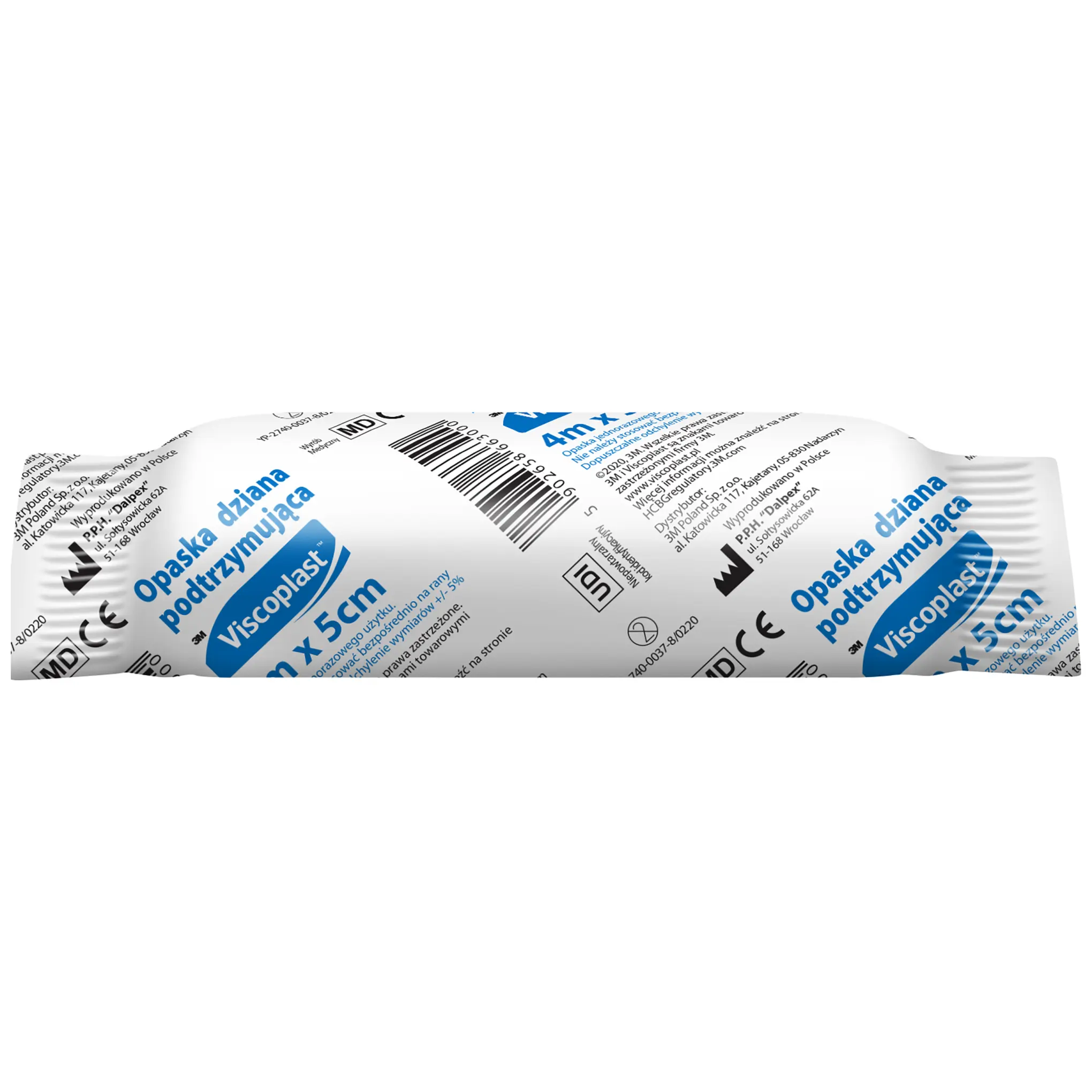 Viscoplast opaska podtrzymująca dziana 4m x 5cm 1 sztuka zdjęcie