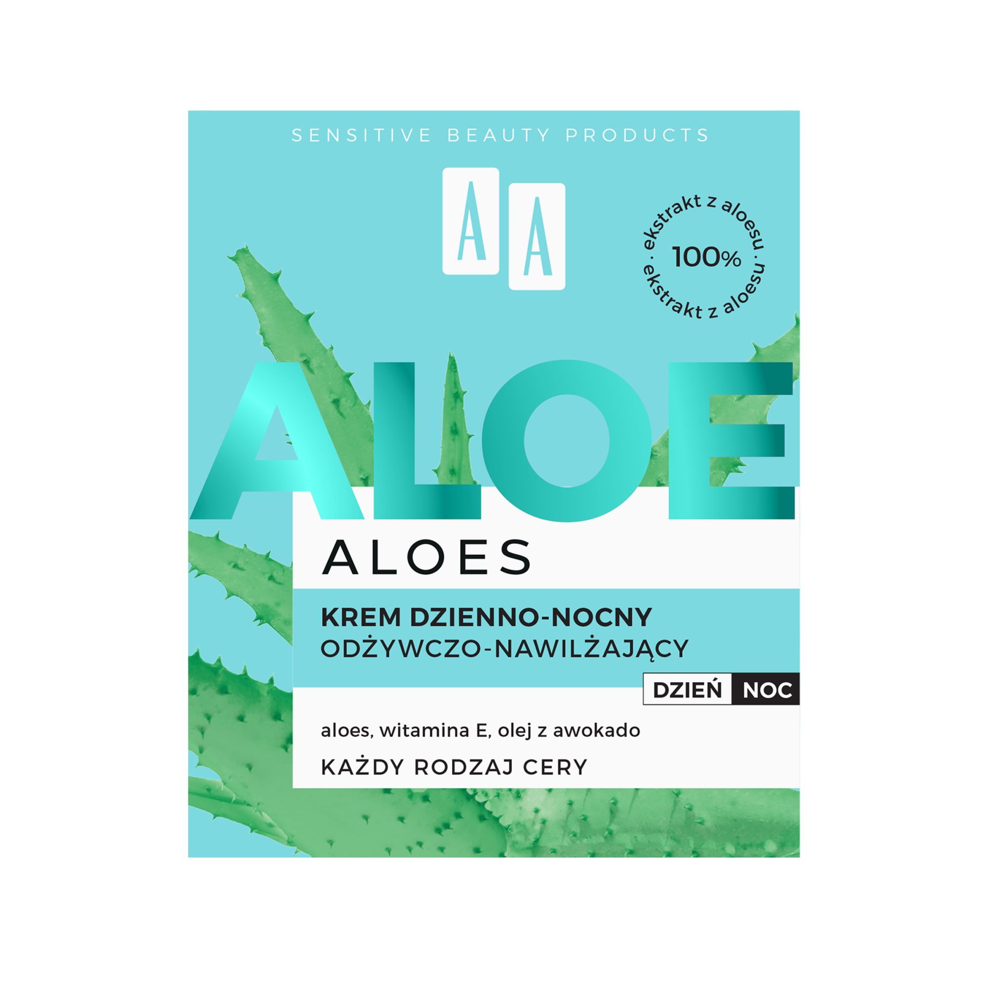 AA Aloes 100% Aloe Vera Extract krem dzienno-nocny odżywczo-nawilżający, 50 ml zdjęcie