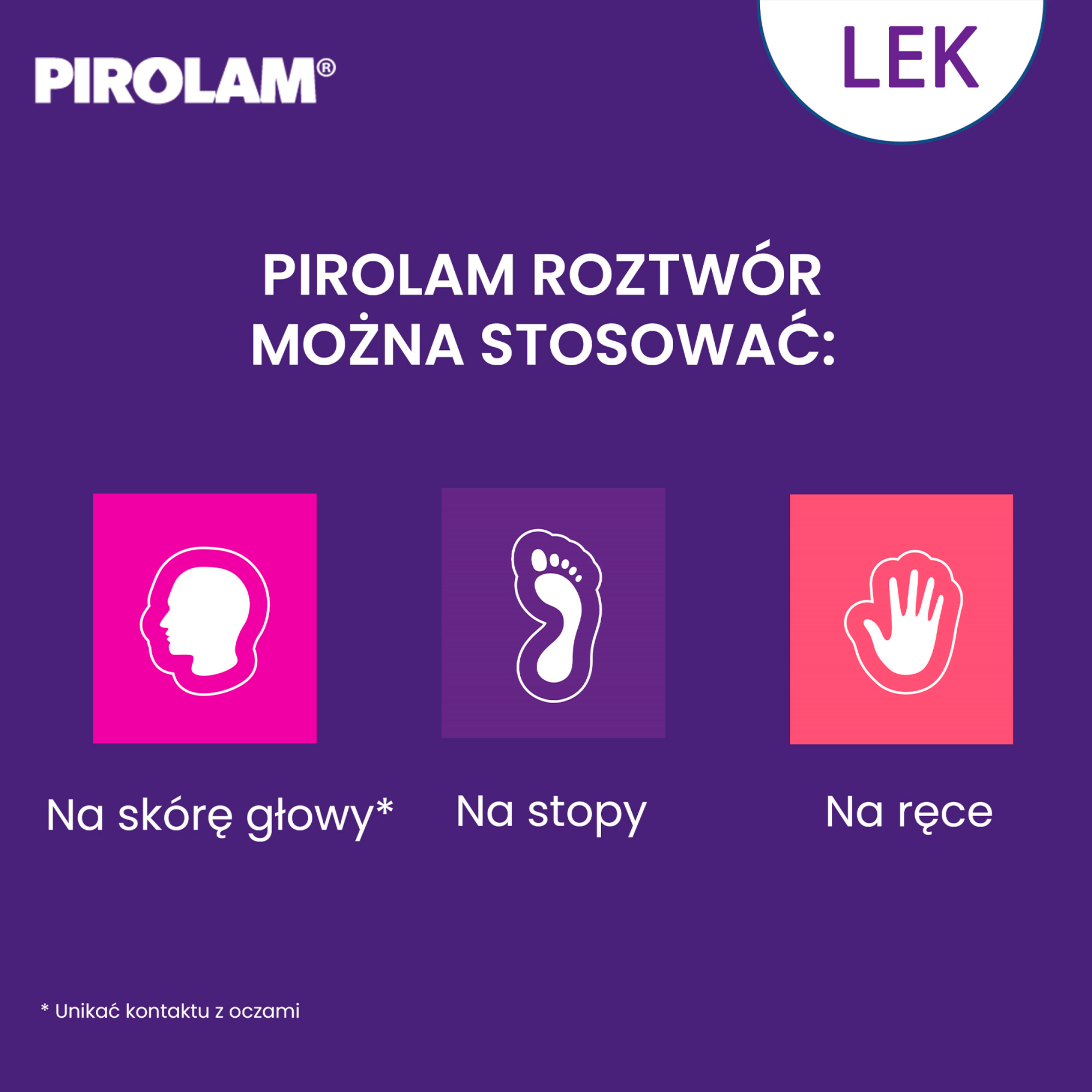 PIROLAM 1% Roztwór na grzybicę skóry - 30 ml - wygodna pompka rozpylająca