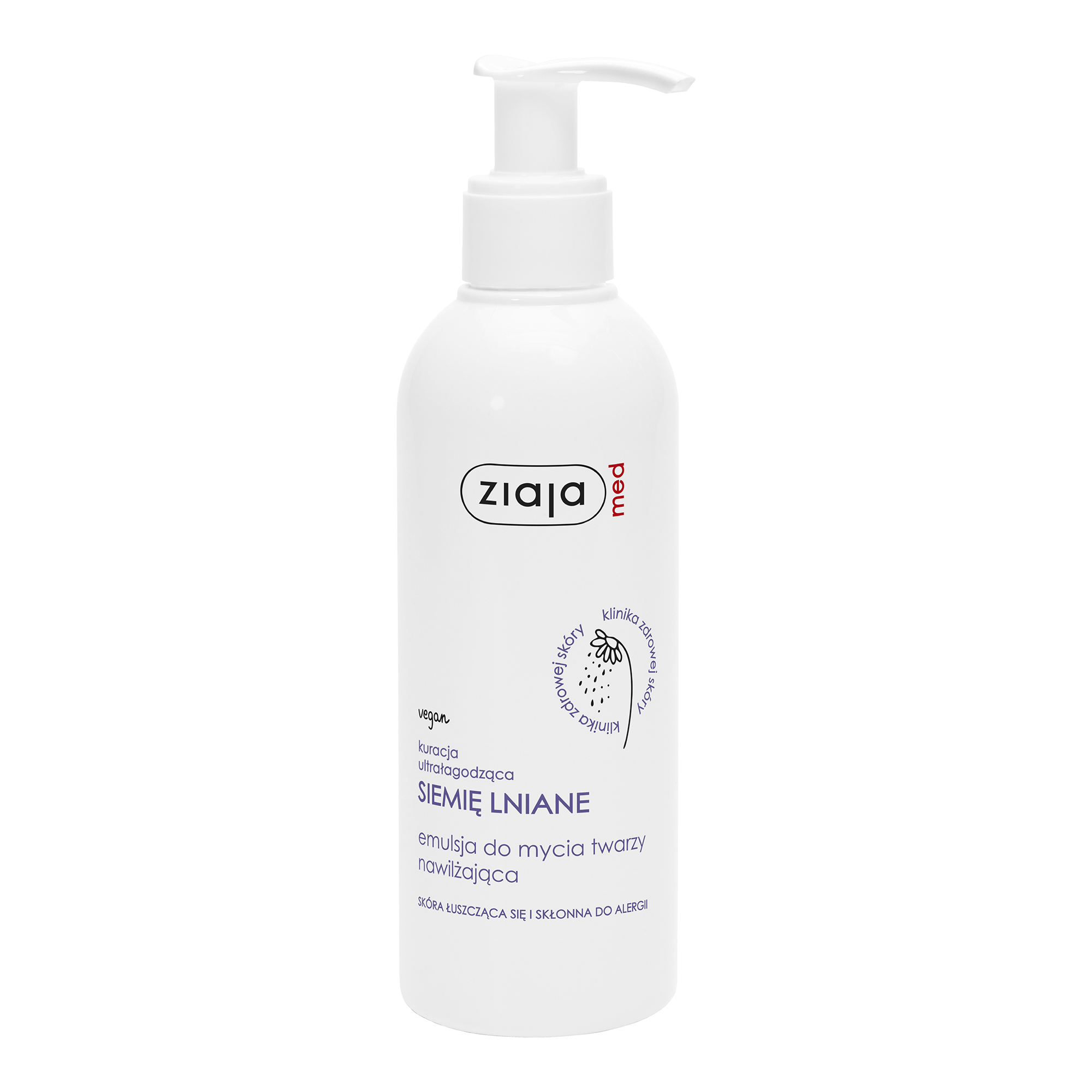 Ziaja Med Kuracja Siemię Lniane Emulsja do mycia twarzy nawilżająca, 190 ml zdjęcie