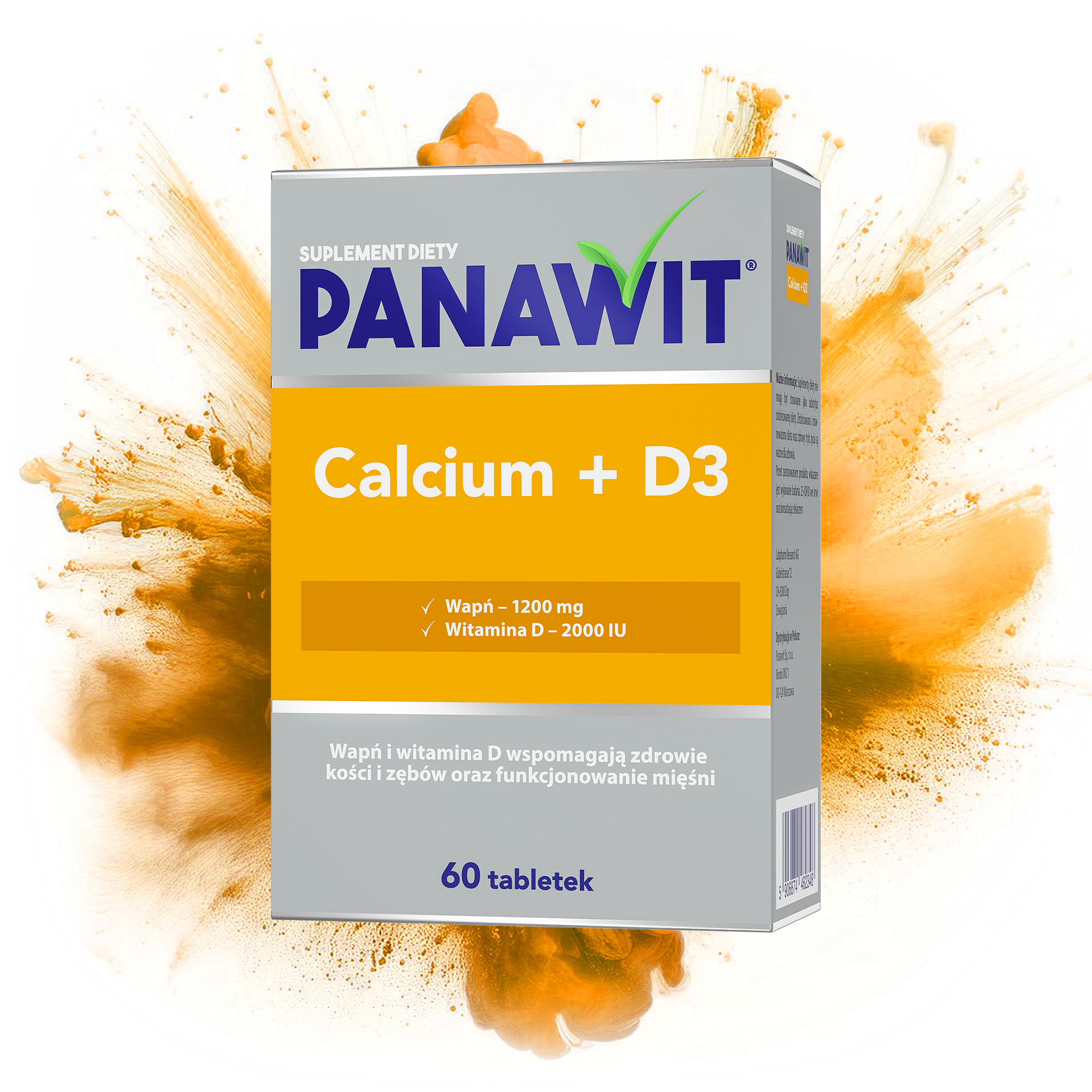Panawit Calcium + D3, tabletki, 60 sztuk