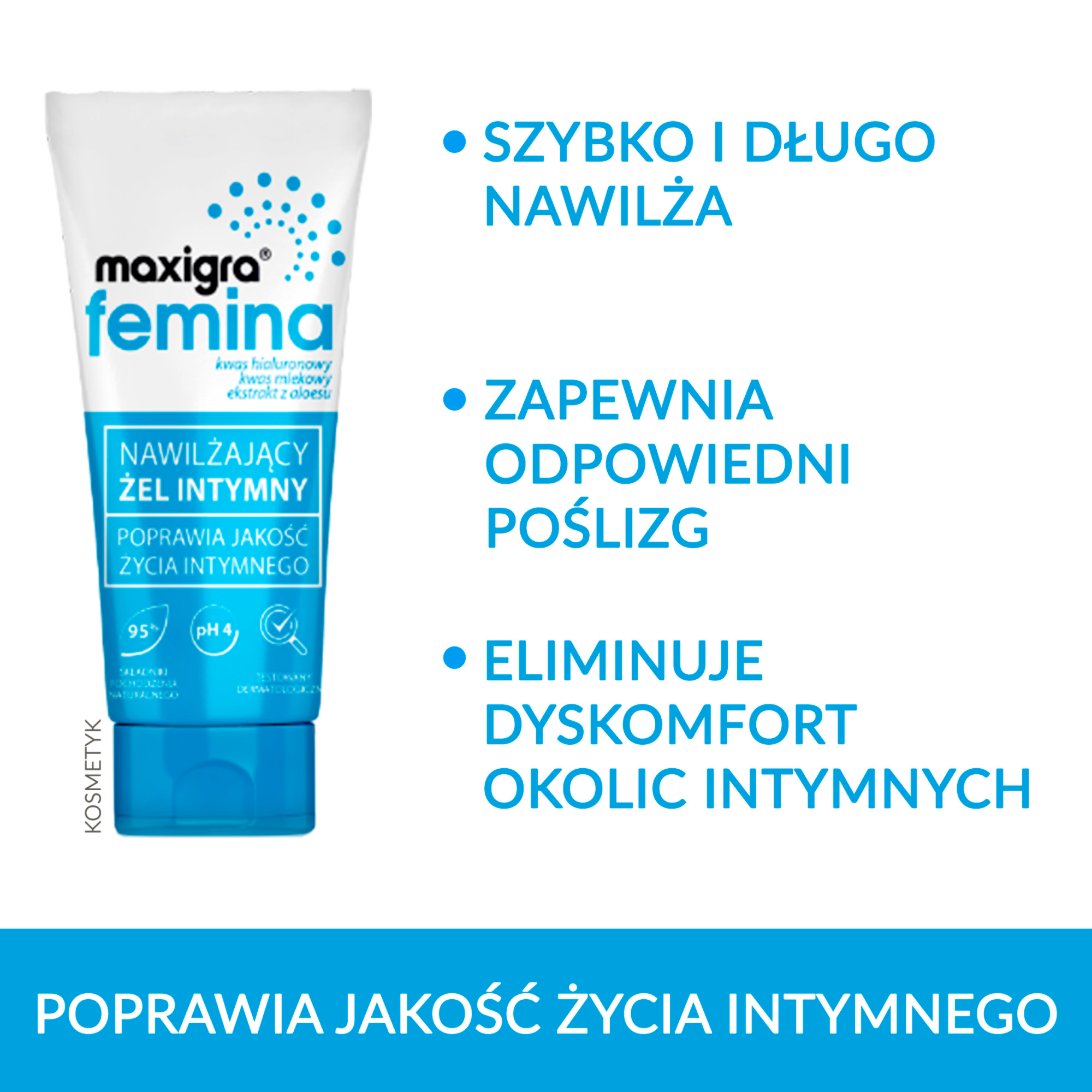 Maxigra Femina - nawilżający żel poprawiający jakość życia intymnego - 75 ml