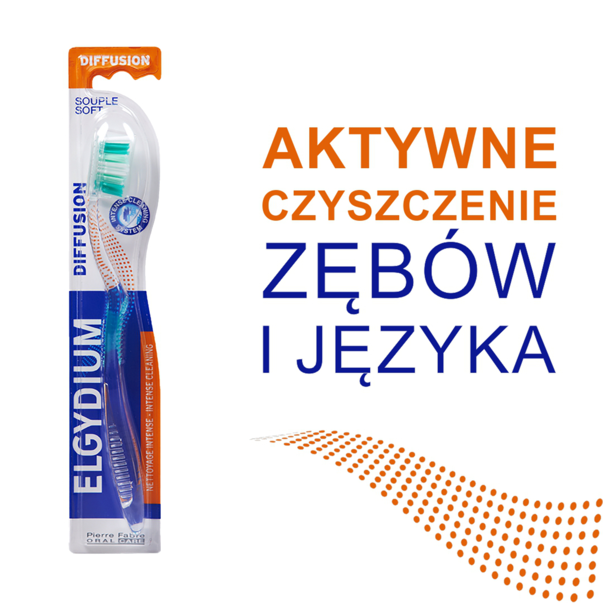 ELGYDIUM Diffusion szczoteczka do zębów średnia 1 sztuka