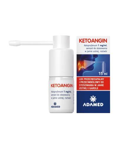 Ketoangin 1mg/ml, aerozol do stosowania w jamie ustnej, 15 ml zdjęcie
