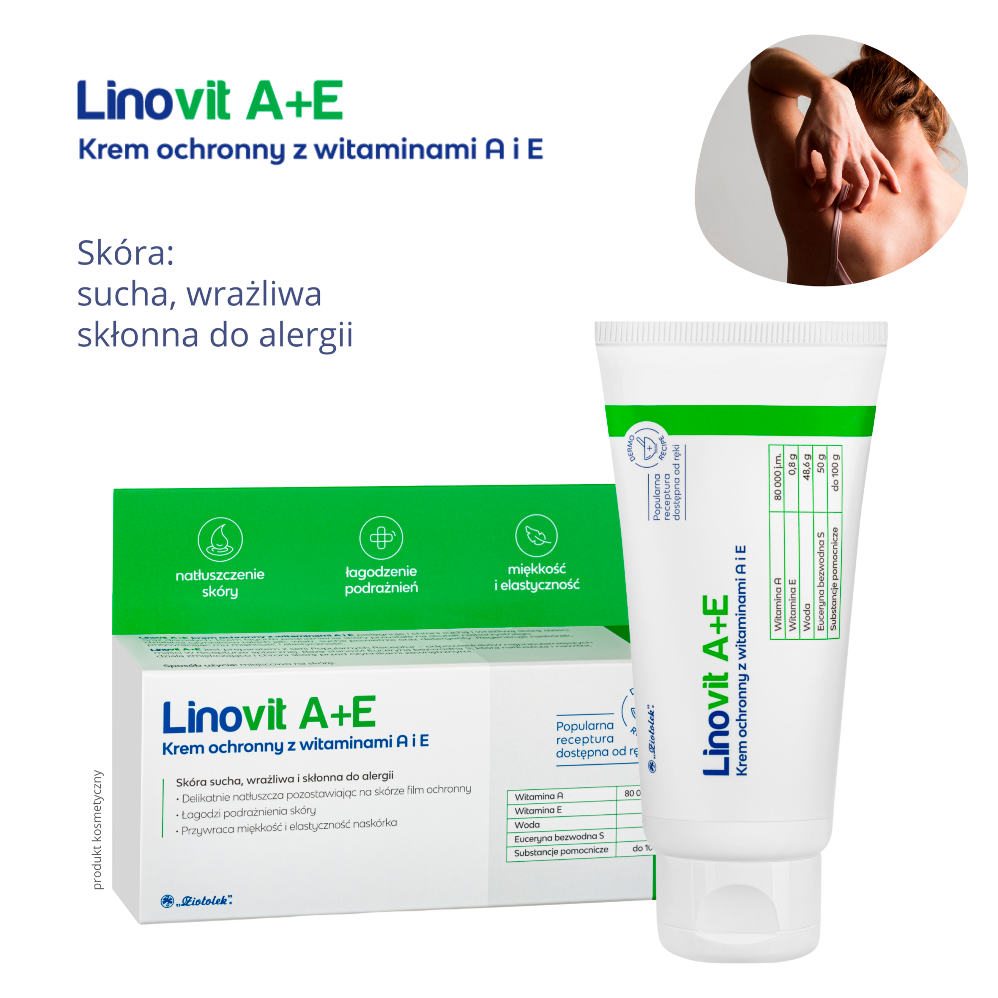 LINOVIT A+E Krem ochronny - 50 g