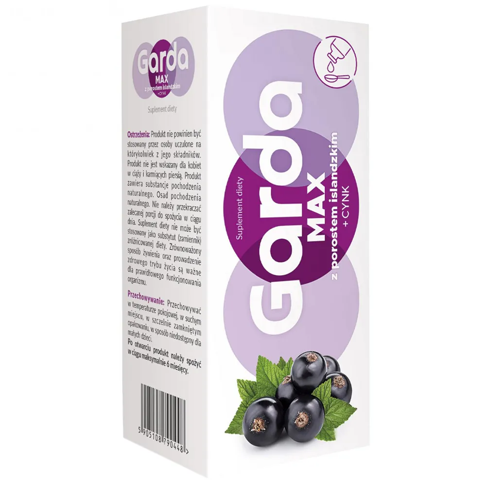 Garda Max z porostem islandzkim i cynkiem, syrop, 120 ml zdjęcie