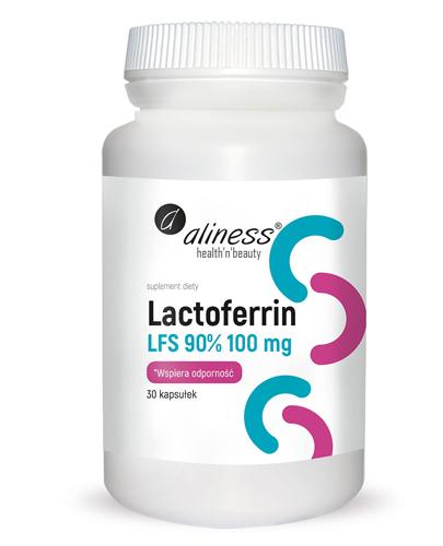 ALINESS Lactoferrin LFS 90% 100 mg - 30 kaps. - wspiera odporność - cena, właściwości, opinie zdjęcie