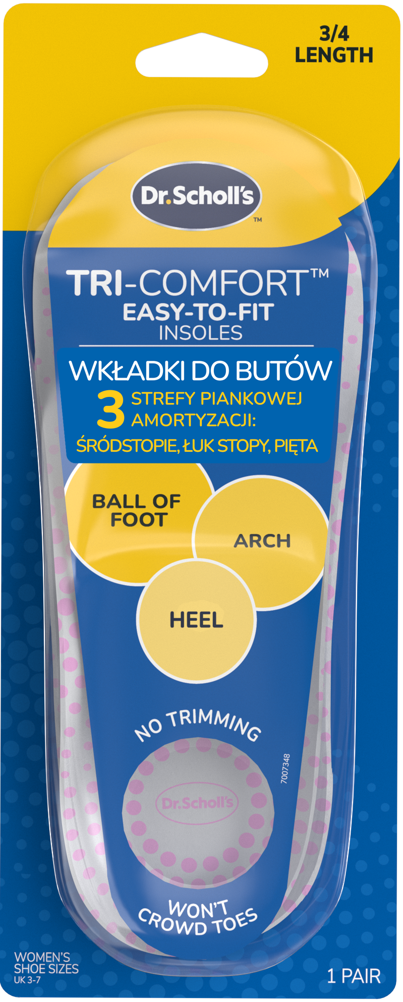 Dr. Scholl's Wkładki do butów Easy Fit Tri-Comfort 35,5-40,5, 1 para zdjęcie